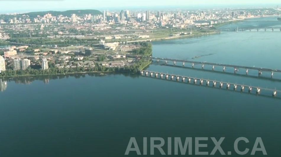 Survol du fleuve Saint-Laurent - Partie II : Du pont Champlain au centre-ville de Montr�al.           